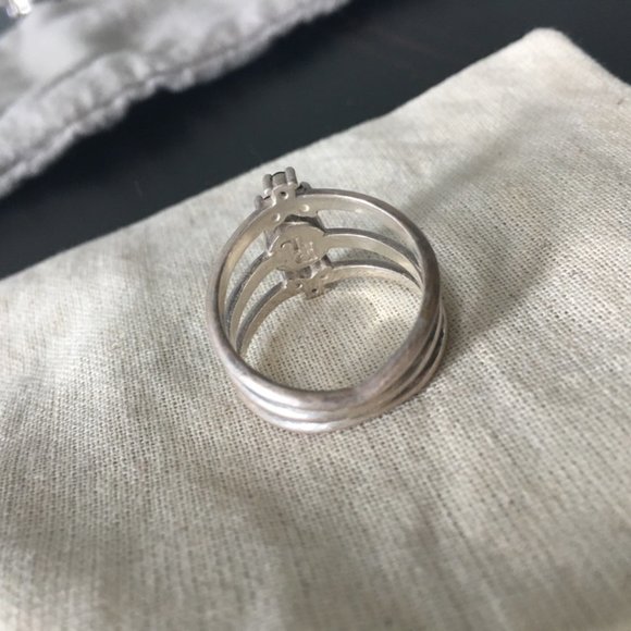 Pamela Love Sterling silver "polar ring" with carnelian inlay - Picture 3 of 5